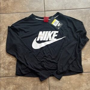 Nike Black Crop Long Sleeve Tee